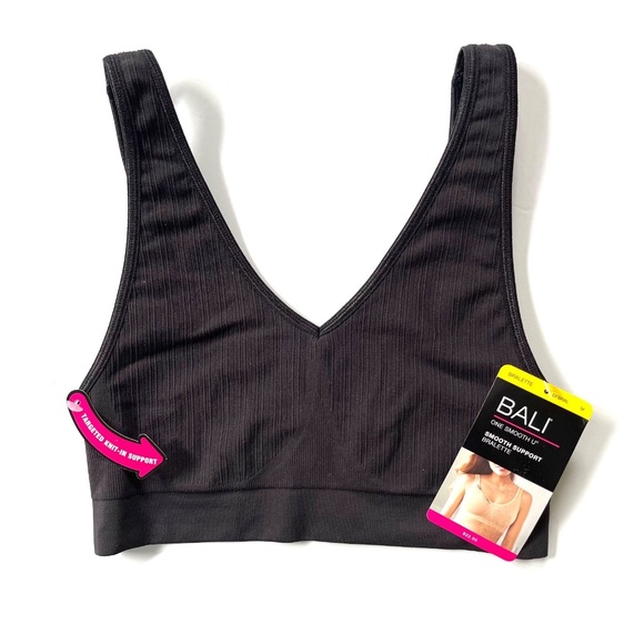 Bali Black One Smooth U Bralette Bra DFBRAL Size M - Picture 2 of 5